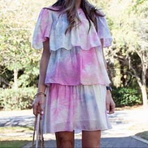 NWT English Factory Tie dye tiered dress